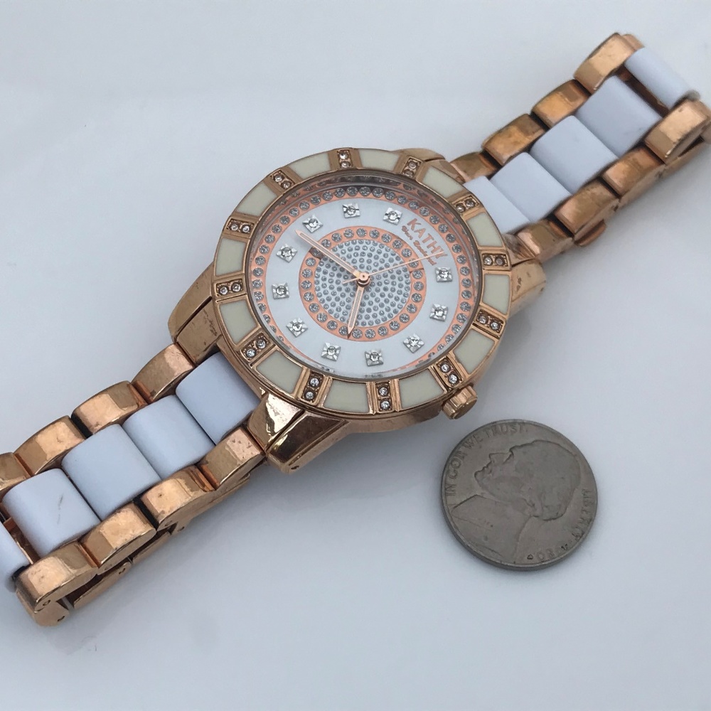 Kathy Van Zeeland Women Watch Bling White Gold - Picture 3 of 8